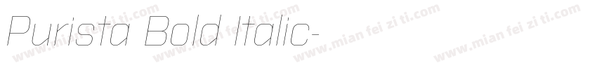 Purista Bold Italic字体转换